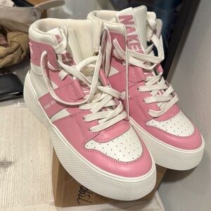 Size 8 Naked Wolfe Pink High Tops